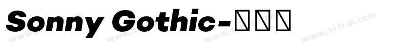 Sonny Gothic字体转换